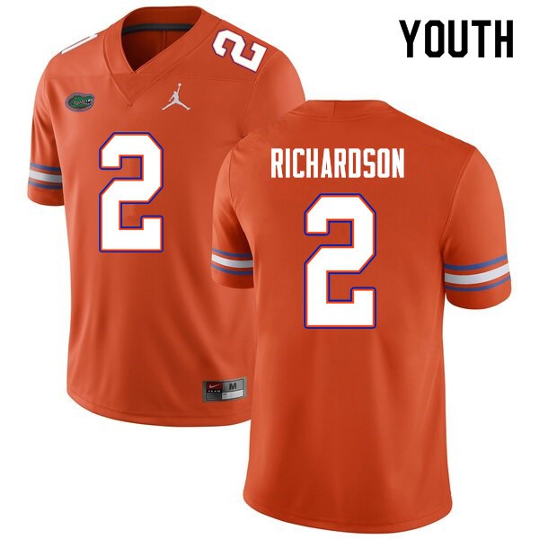 Youth #2 Anthony Richardson Florida Gators College Football Jerseys Orange